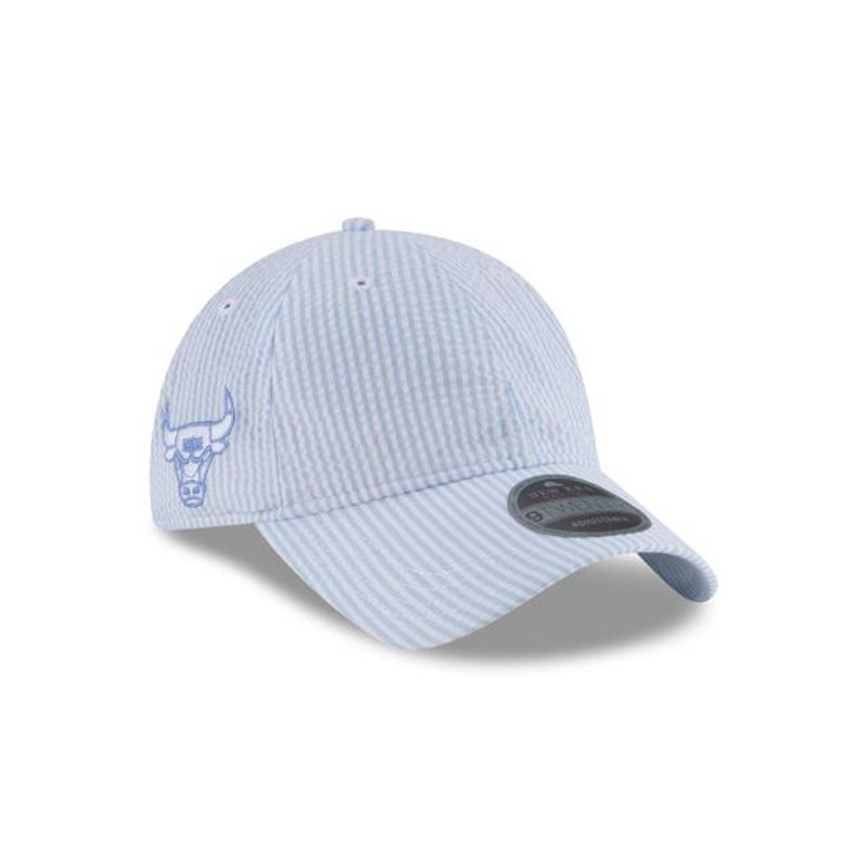 NBA Chicago Bulls Striped Seared 9Twenty Adjustable (AYK3552) - Blue New Era Caps